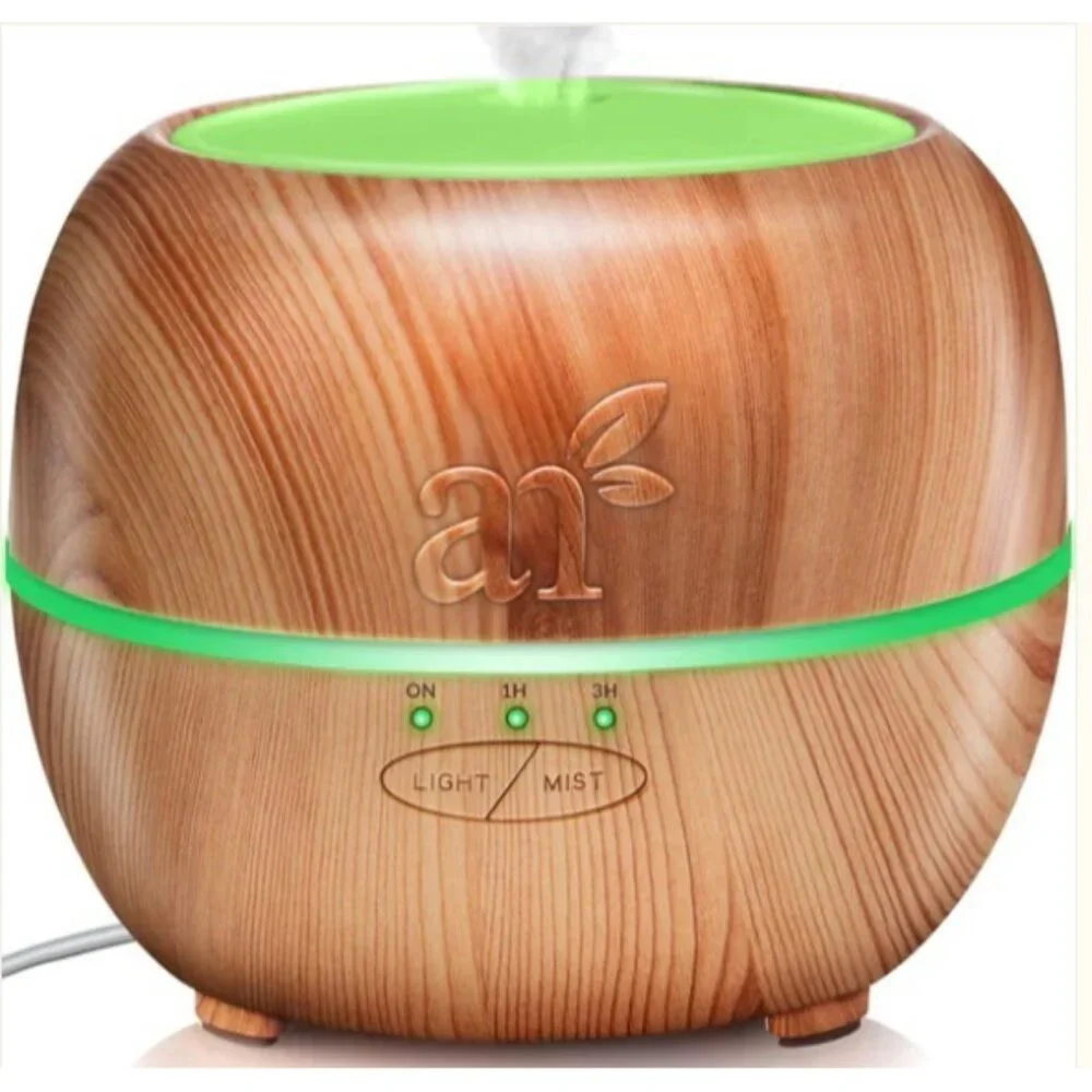 artnaturals Aroma Oil Diffuser Ultrasonic Humidifier 150 ML Tank, Wood Grain